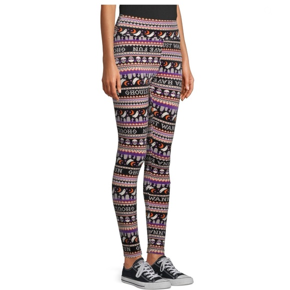 Juniors' Halloween Velour Leggings - Picture 6 of 7